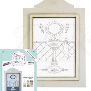 DAYKA LIENZO PREDIS. 40x27 BAÑO TOILETTE+MARCO PRE-020