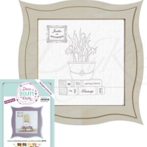 DAYKA LIENZO PREDIS. 28x28 BODEGON JARDIN+MARCO PRE-031
