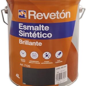 REVETON ESMALTE SINTETICO BTE GRIS MEDIO 049 4L