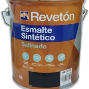 REVETON ESMALTE SINTETICO SDO NEGRO 4L