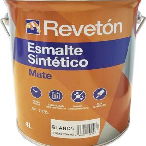 REVETON ESMALTE SINTETICO MATE BLANCO 4L