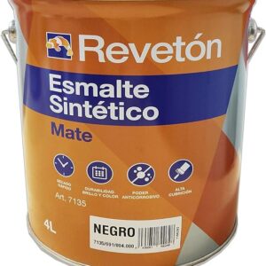 REVETON ESMALTE SINTETICO MATE NEGRO 4L