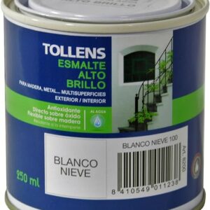 TOLLENS ESMALTE AL AGUA ALTO BRILLO BLANCO NIEVE 250ML