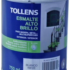 TOLLENS ESMALTE AL AGUA ALTO BRILLO BLANCO NIEVE 4L