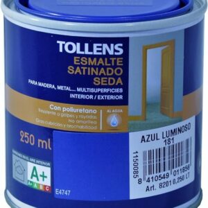 TOLLENS ESMALTE SATINADO SEDA AZUL LUMINOSO 250ML