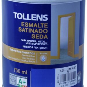 TOLLENS ESMALTE SATINADO SEDA AZUL LUMINOSO 750ML