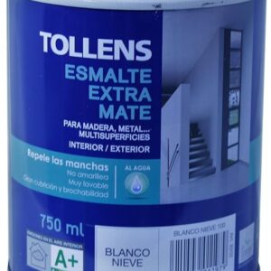 TOLLENS ESMALTE EXTRA MATE BLANCO NIEVE 750ML