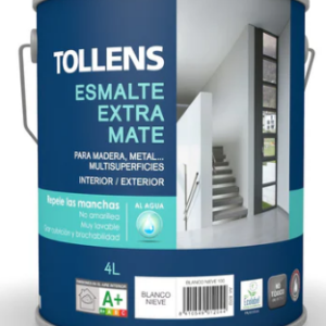TOLLENS ESMALTE EXTRA MATE BLANCO NIEVE 4L