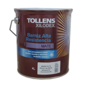 TOLLENS BARNIZ ALTA R AGUA MAT INCOL/B TR 4L