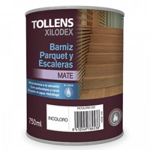 TOLLENS BARNIZ PARQUET ESCALER AGUA MATE INCOLORO 750ML