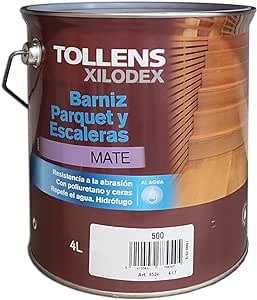 TOLLENS BARNIZ PARQUET ESCALER AGUA MATE INCOLORO 4L