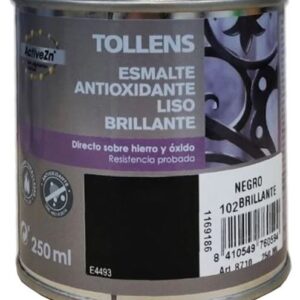 TOLLENS ESMALTE ANTIOX LISO BTE NEGRO 250ML