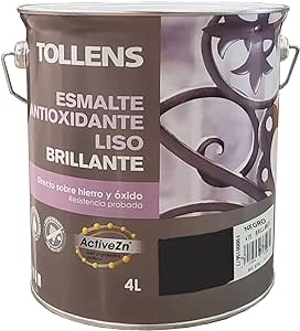 TOLLENS ESMALTE ANTIOX LISO BTE NEGRO 4L