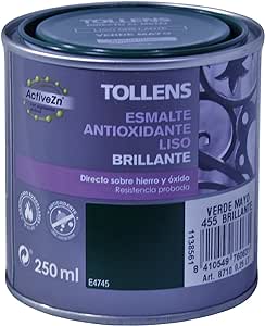 TOLLENS ESMALTE ANTIOX LISO BTE VERDE MAYO 250ML