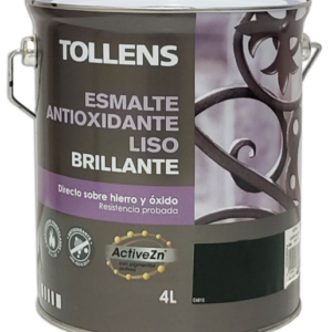 TOLLENS ESMALTE ANTIOX LISO SDO NEGRO 4L